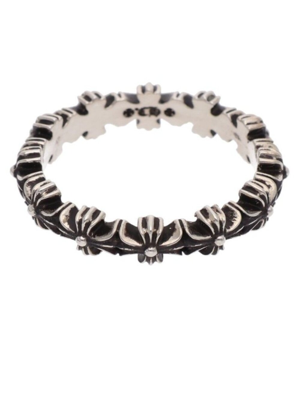 Chrome Hearts Tiny CH Plus Band Silver Ring